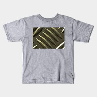 Dark Green Metal Plate Kids T-Shirt